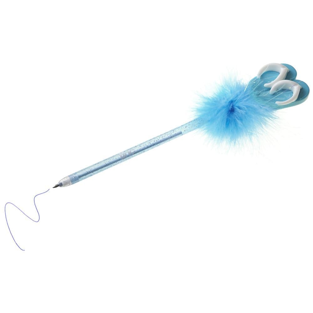 Tonkin Blue Feather Pen Flip Flops Alternate Image 3