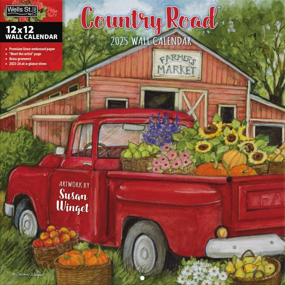 image Country Road by Susan Winget 2025 Wall Calendar_Main Image