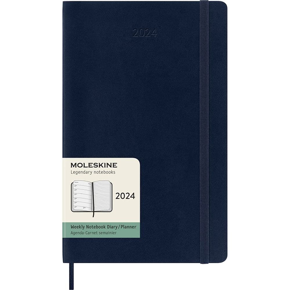 Moleskine Large Blue Weekly 2024 Planner