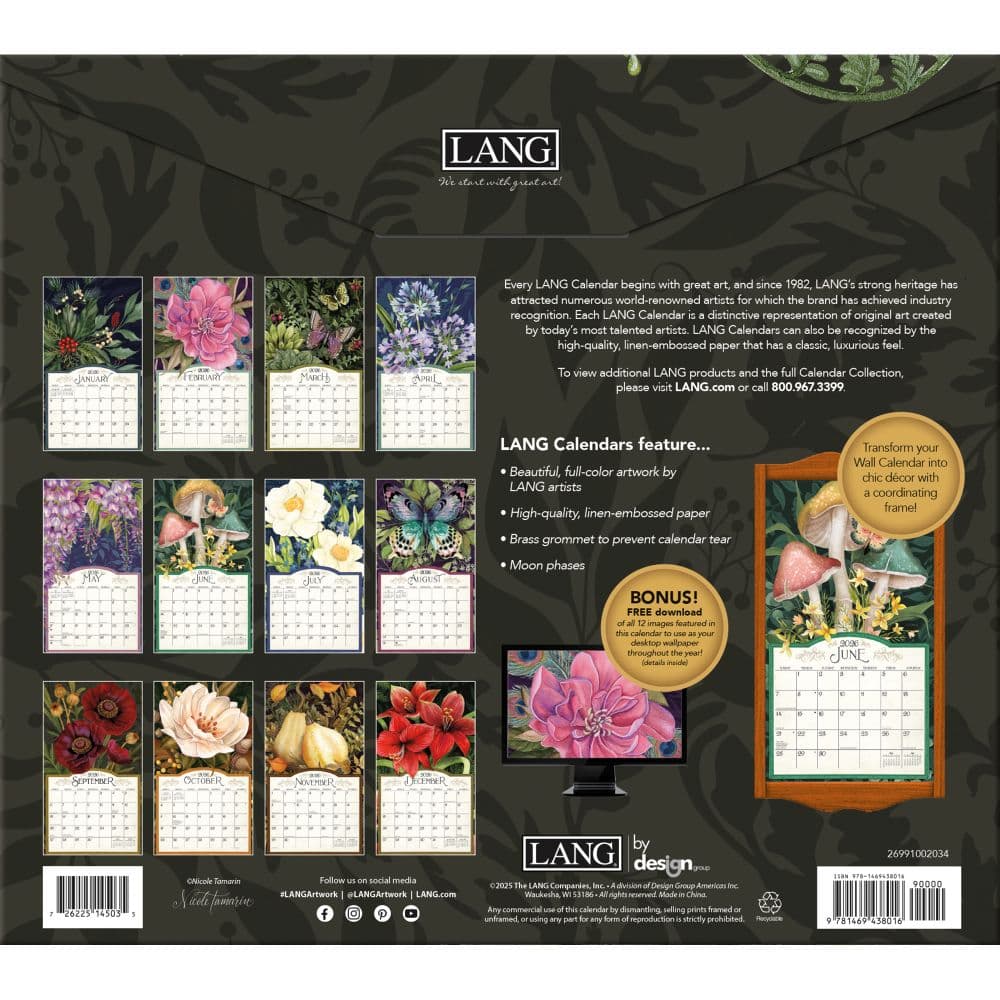 Midnight Garden 2026 Wall Calendar by Nicole Tamarin_ALT2