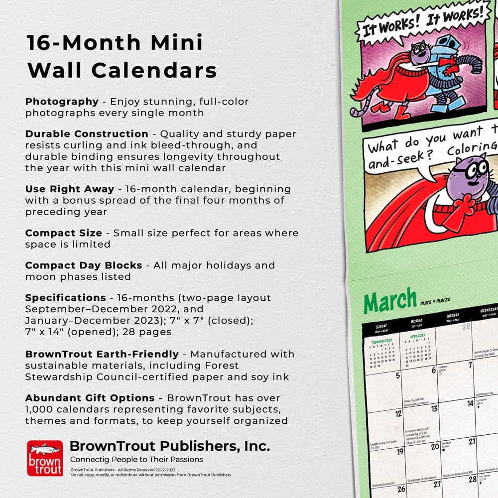 Dog Man 2023 Mini Wall Calendar - Calendars.com