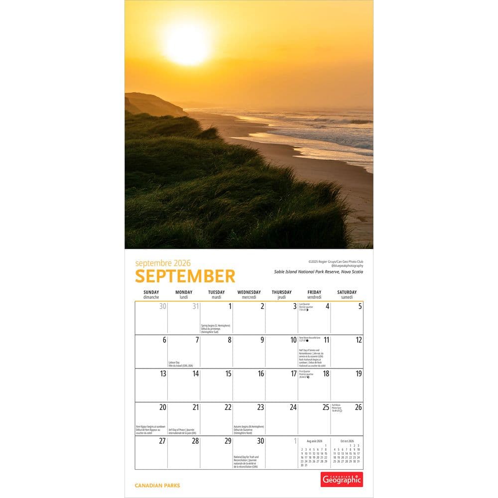 Canadian National Parks 2026 Mini Wall Calendar Third Alternate Image
