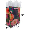 image Navy Flowers Medium Gift Bag