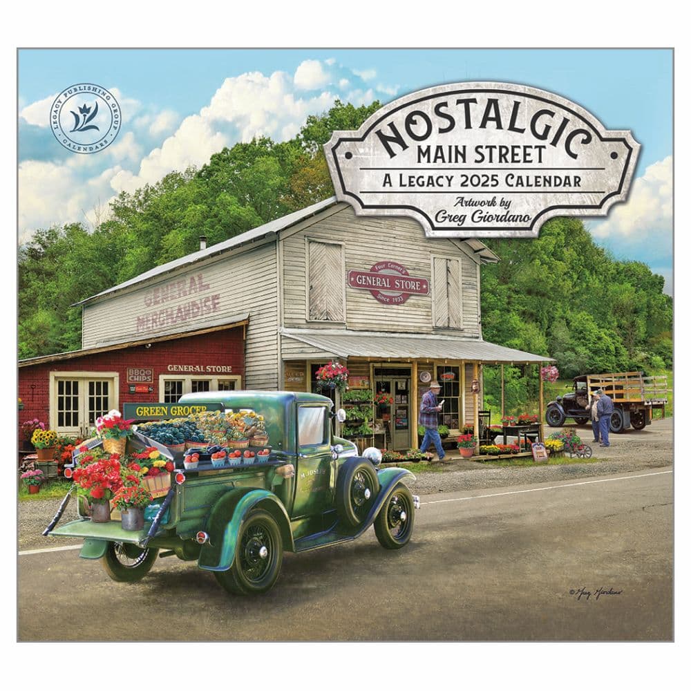 Nostalgic Main Street 2025 Wall Calendar Main Product Image width=&quot;1000&quot; height=&quot;1000&quot;