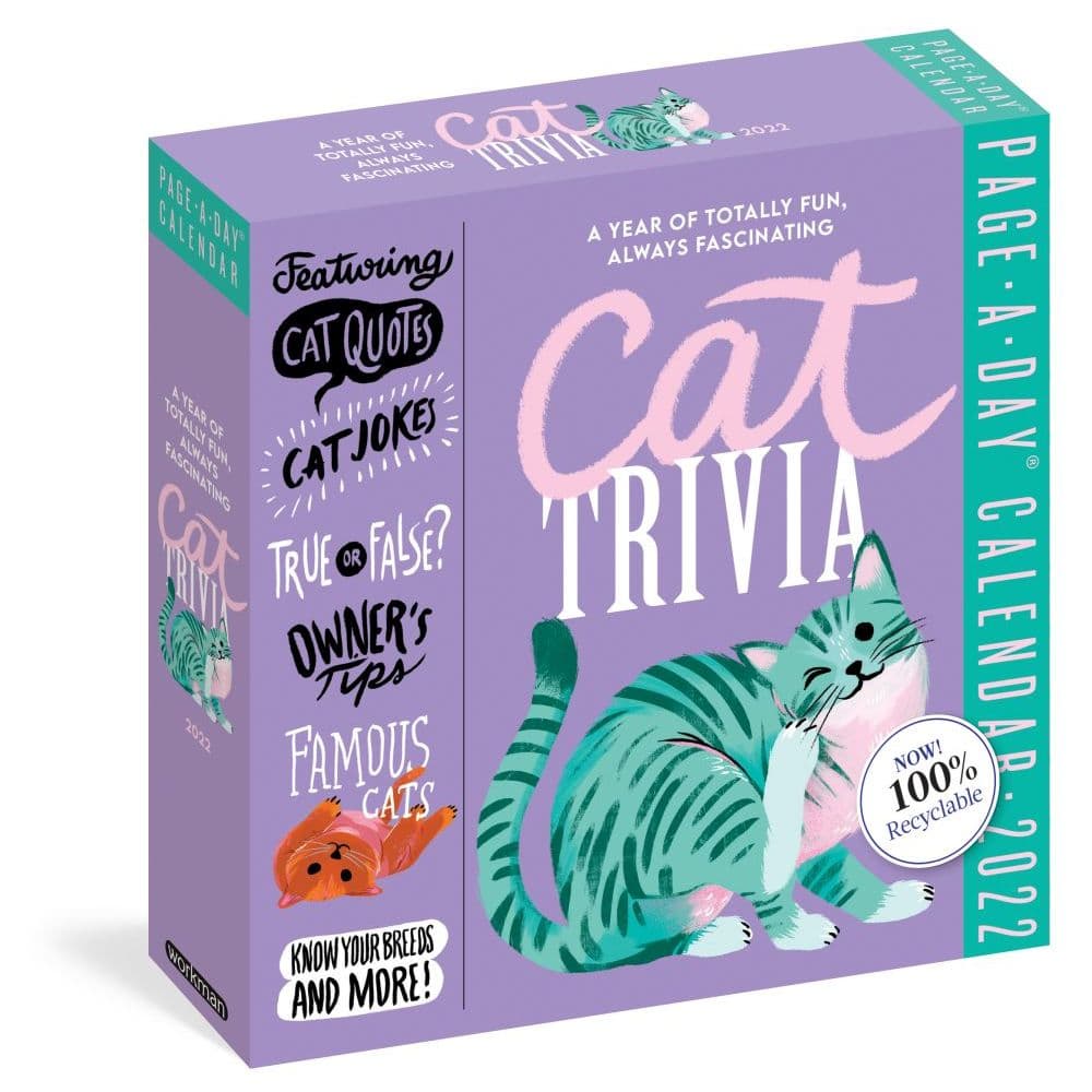Cat Trivia Color 2022 Page-A-Day Calendar