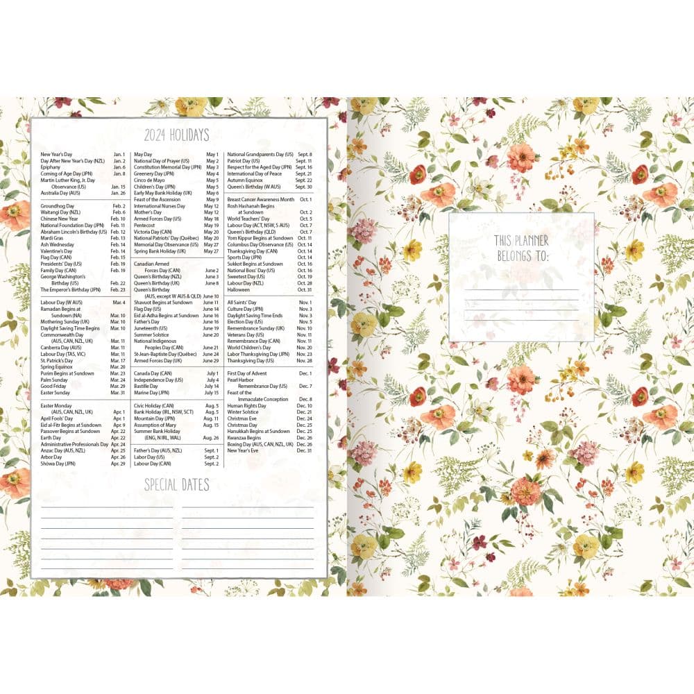 Watercolor Seasons 2024 Planner