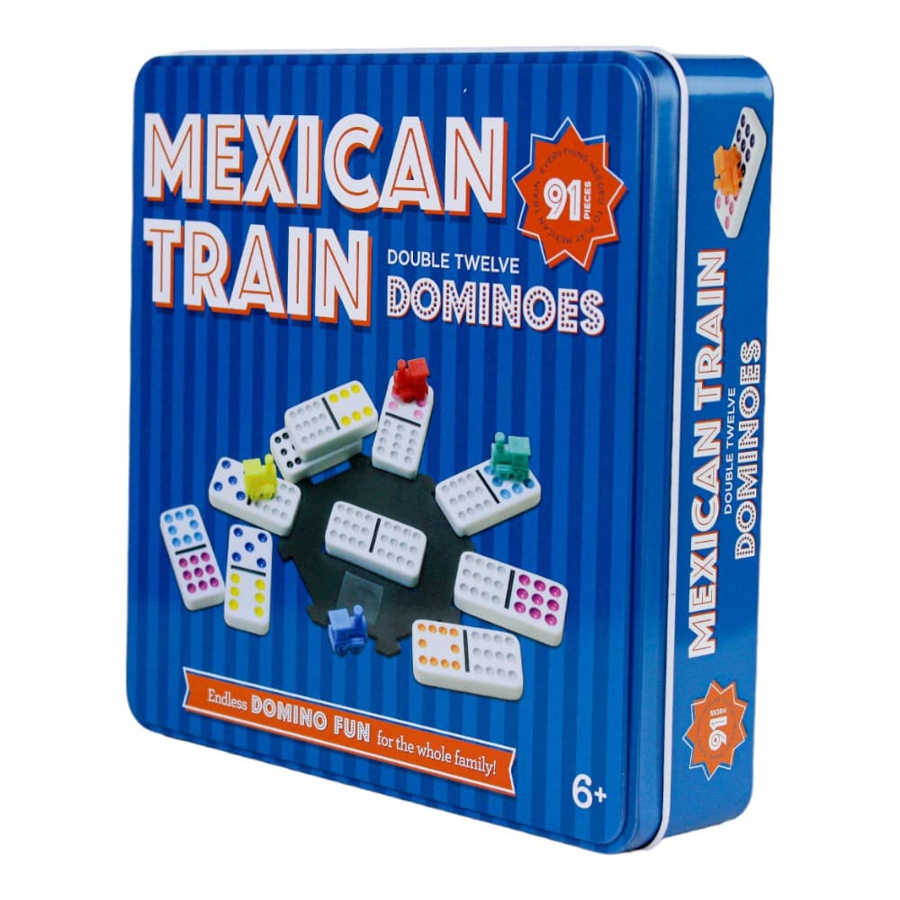 Mexican Train Dominoes in Tin Box Eighth Alternate Image