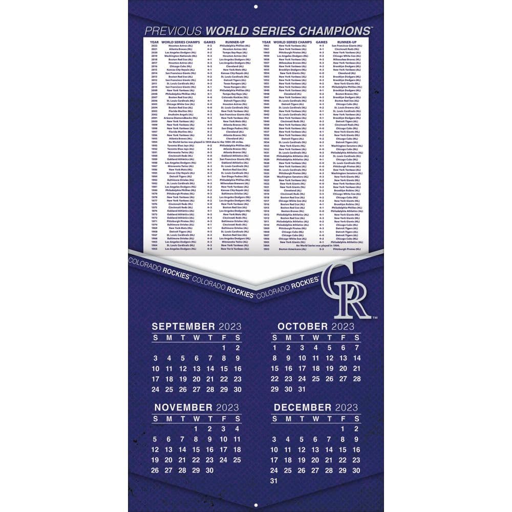 Colorado Rockies 2024 Wall Calendar