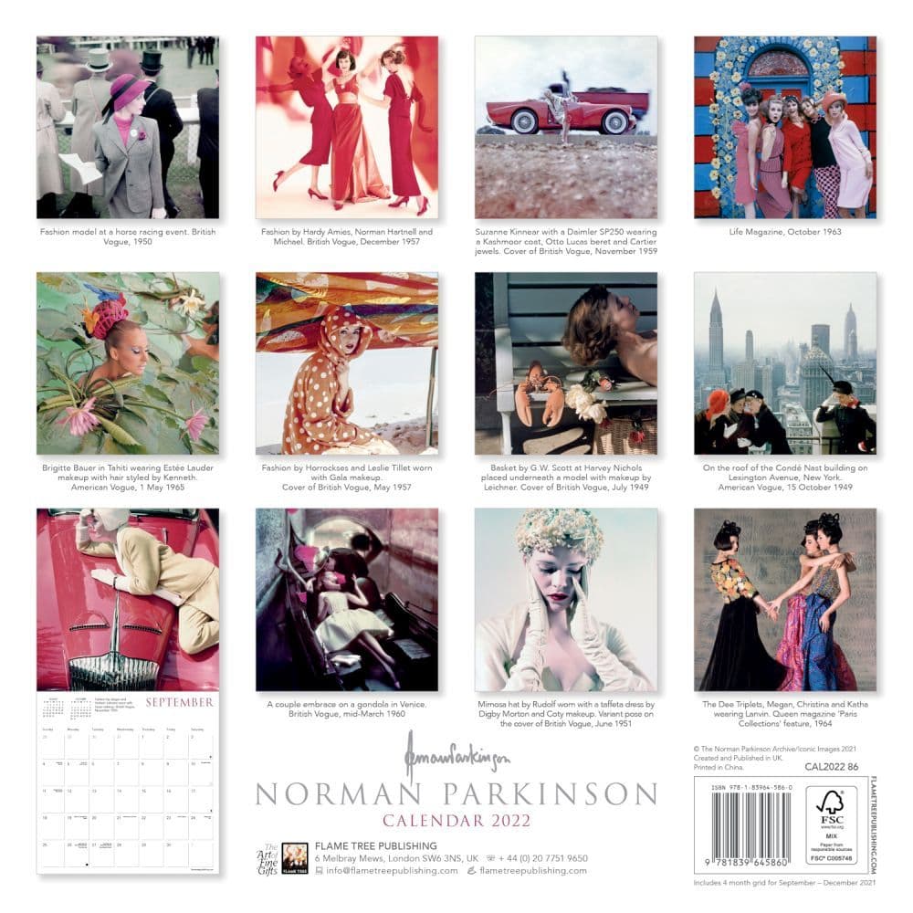 Norman Parkinson 2022 Wall Calendar - Calendars.com