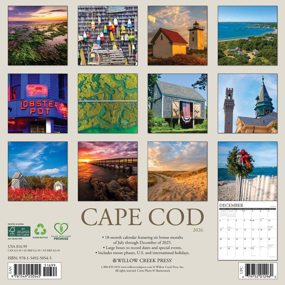 Cape Cod 2026 Wall Calendar First Alternate Image