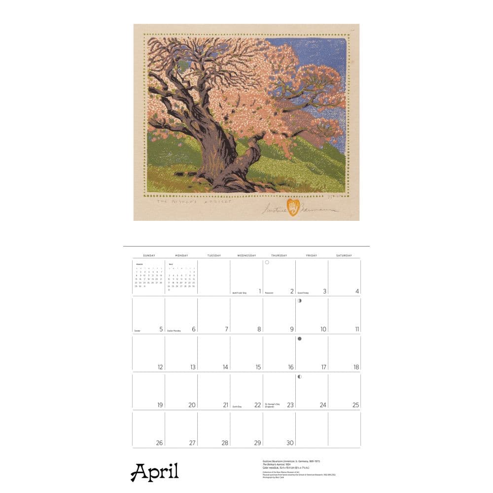 Gustave Baumann 2026 Wall Calendar Sixth Alternate Image