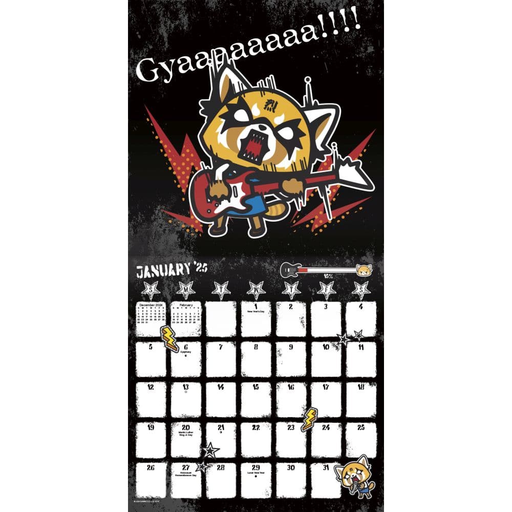 Aggretsuko 2025 Wall Calendar Alt1