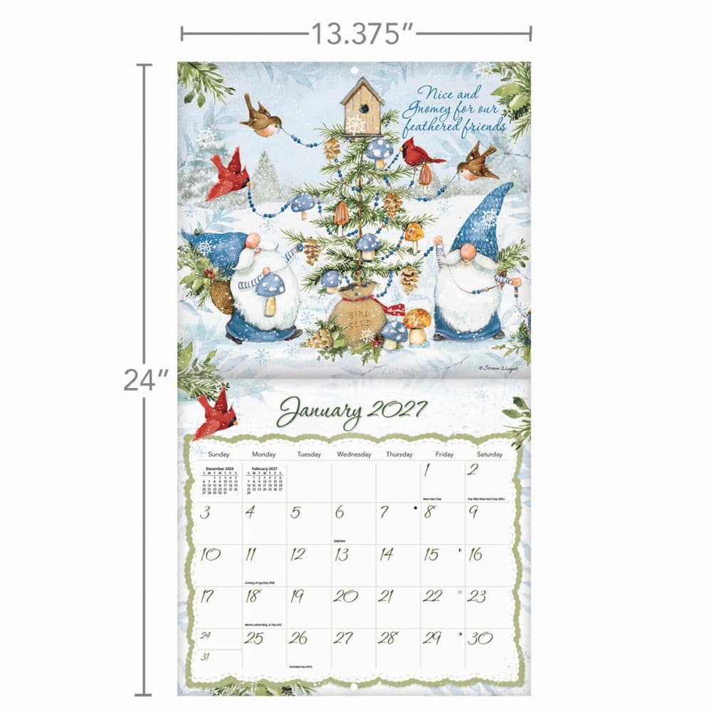 Gnome Sweet Gnome 2027 Wall Calendar by Susan Winget Third Alternate Image