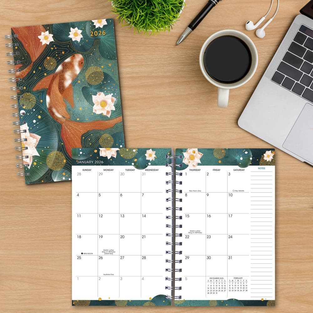 Designer Golden Koi Weekly 2026 Planner Fourth Alternate Image