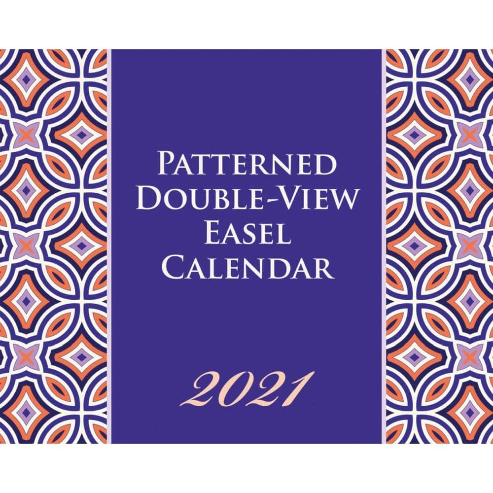 Patterned Double View Easel Calendar