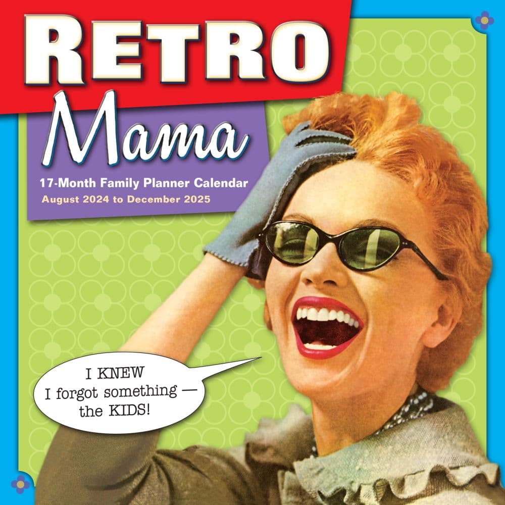 Retro Mama 17 Month 2025 Family Calendar Main Product Image width=&quot;1000&quot; height=&quot;1000&quot;