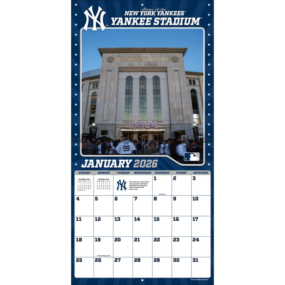 MLB Iconic Ballparks 2026 Wall Calendar Third Alternate Image