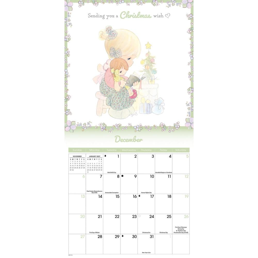 Precious Moments 2026 Mini Wall Calendar Fourth  Alternate Image