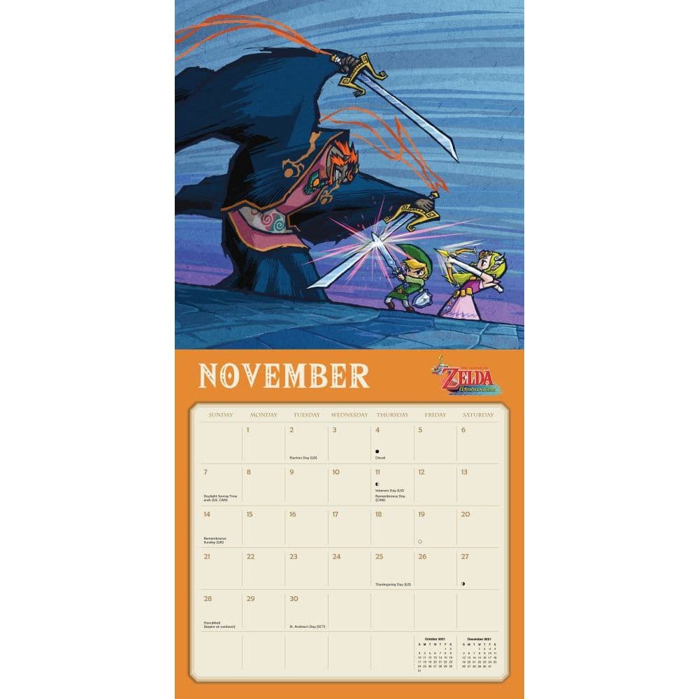 Legend Of Zelda Wall Calendar Calendars Com