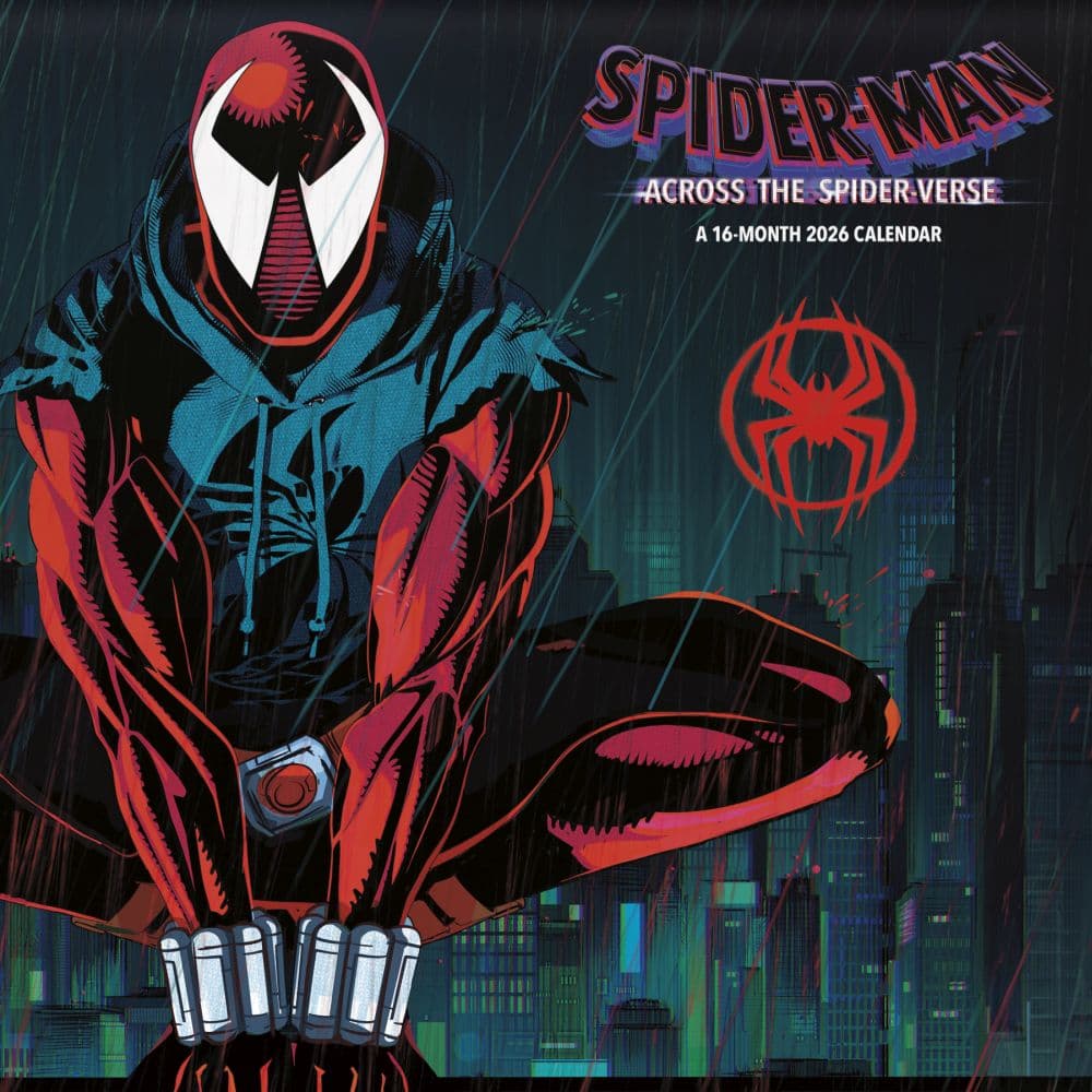 SpiderMan Across the SpiderVerse 2026 Wall Calendar Main Image