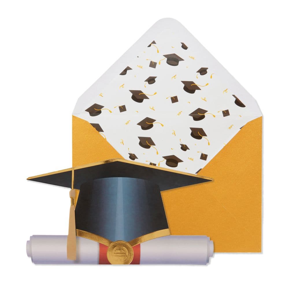 Die Cut Mortar Board and Diploma Graduation Card Main Product Image width=&quot;1000&quot; height=&quot;1000&quot;