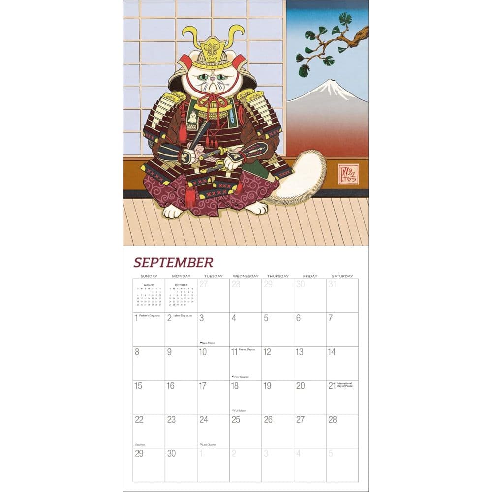 Samurai Cats 2024 Wall Calendar Third Alternate Image width=&quot;1000&quot; height=&quot;1000&quot;