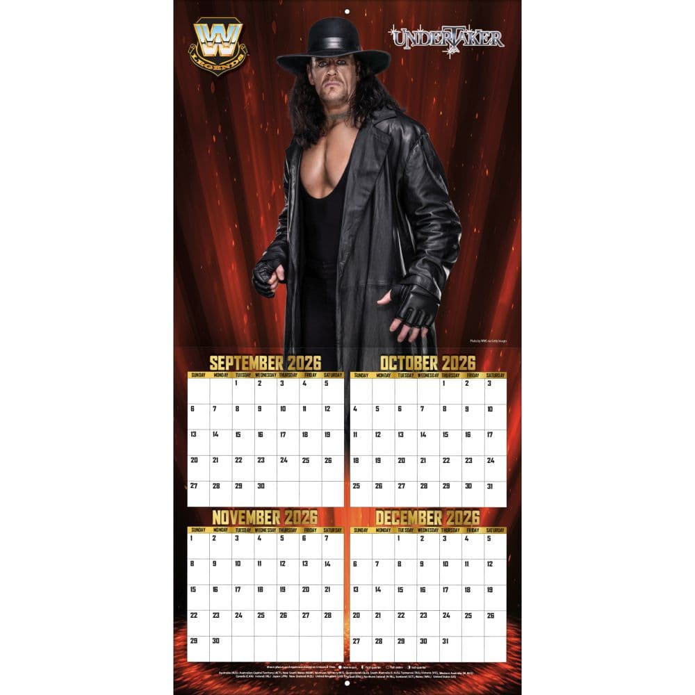 WWE Legends 2027 Wall Calendar Second Alternate Image