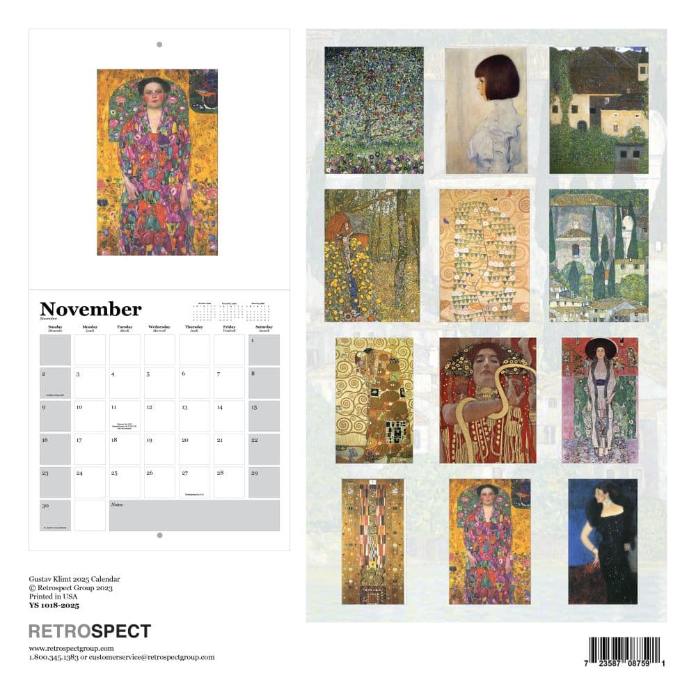 Klimt Square 2025 Wall Calendar First Alternate Image width="1000" height="1000"