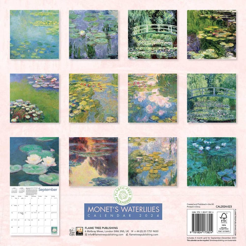 Monet Water Lilies Wall back cover  width=''1000'' height=''1000''