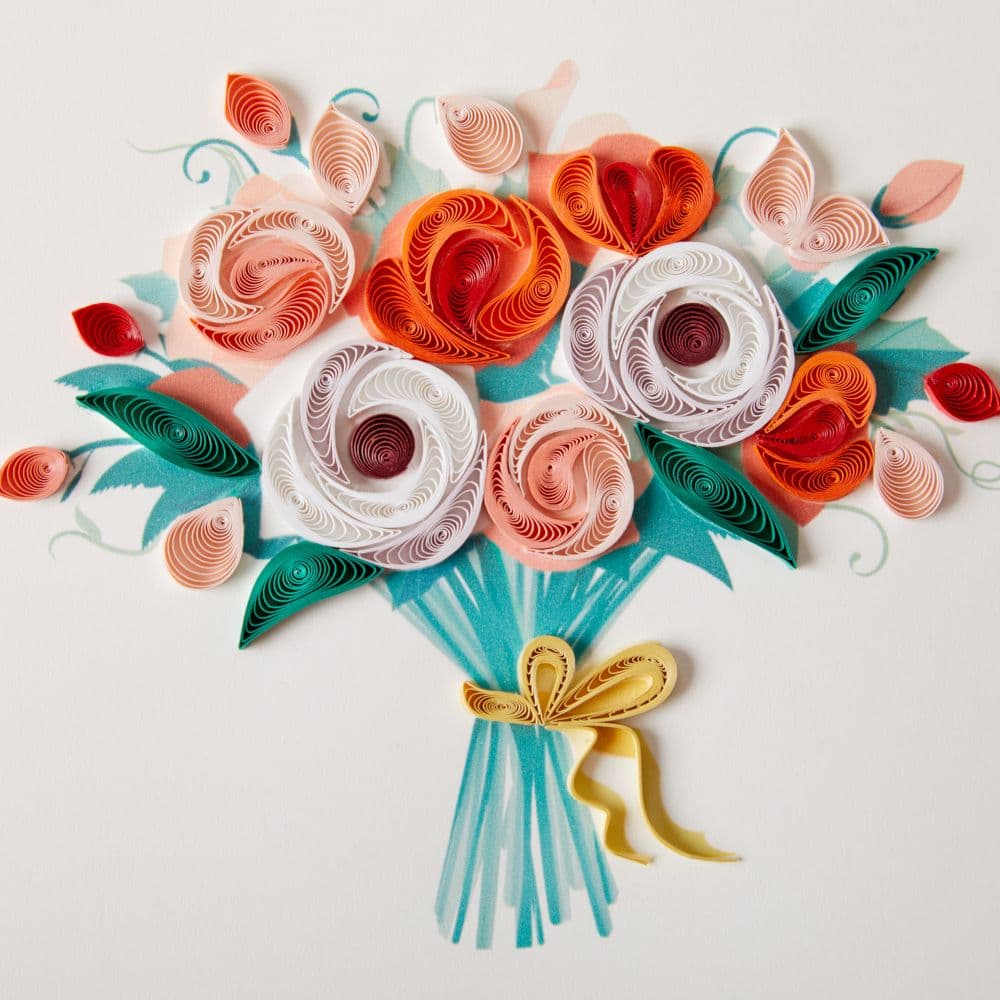 Bouquet Quilling Blank Card Fourth Alternate Image width=&quot;1000&quot; height=&quot;1000&quot;