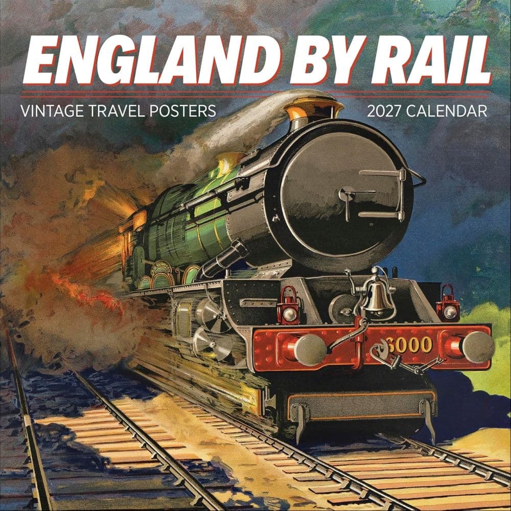 England by Rail Vintage Travel Posters 2027 Wall Calendar Main Product Image