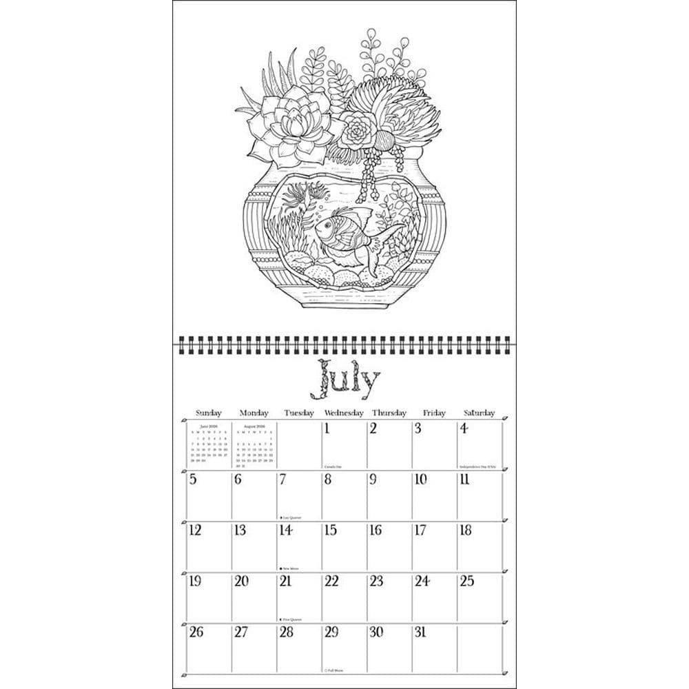 Basford Magical Jungle 2026 Wall Calendar Fourth Alternate Image