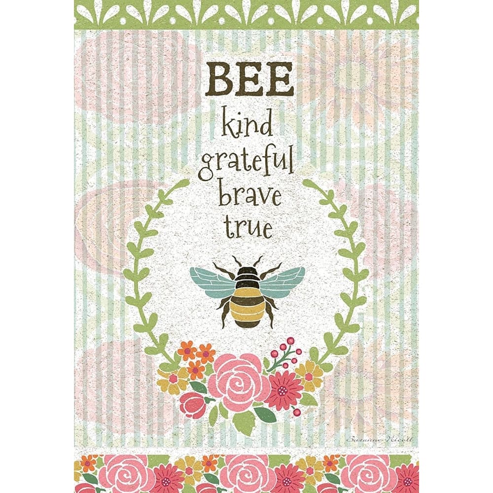 Bee Kind Outdoor Flag-Large - 28 x 40 by Suzanne Nicoll Main Image