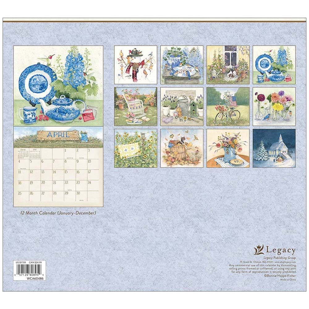 Garden Path Fisher Wall Calendar