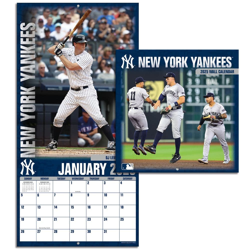 MLB New York Yankees 2025 Mini Wall Calendar First Alternate Image width=&quot;1000&quot; height=&quot;1000&quot;