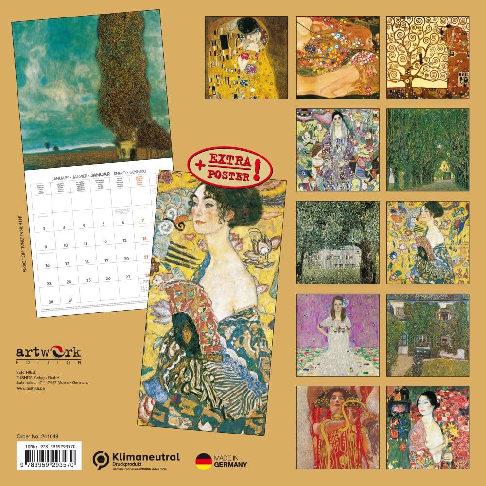 Klimt 2024 Wall Calendar