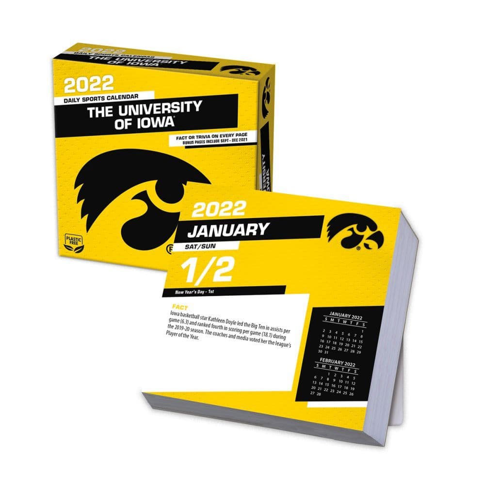 Col Iowa Hawkeyes 2022 Desk Calendar - Calendars.com