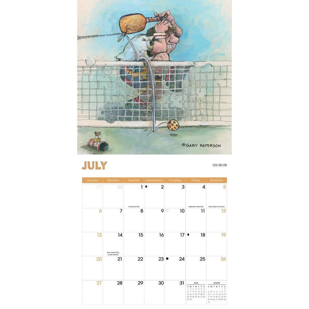 Pickleball Patterson 2025 Wall Calendar Third Alternate Image