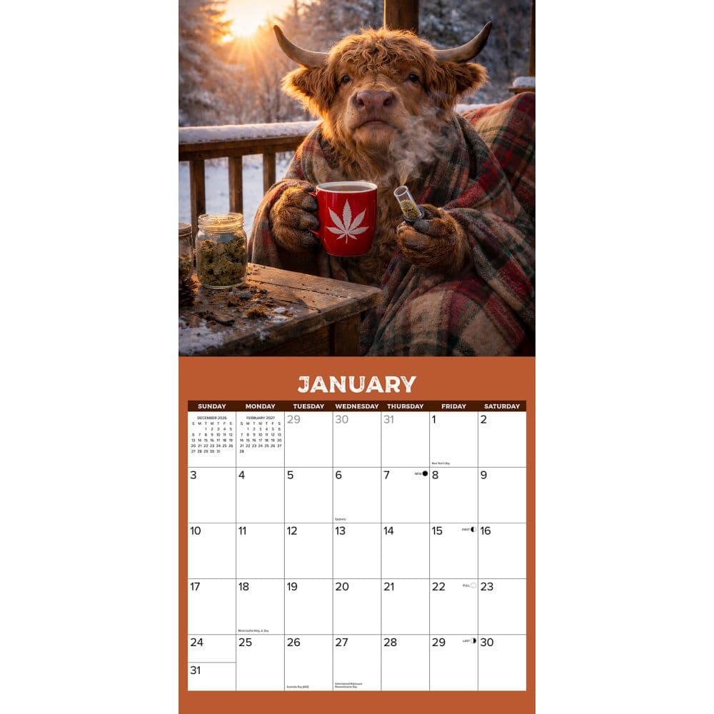 High-Land Cows 2027 Wall Calendar Second Alternate Image