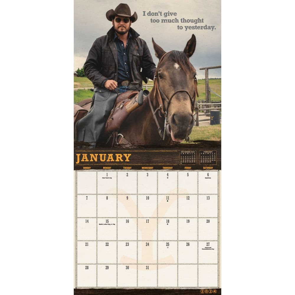 Yellowstone Rip and Beth 2024 Wall Calendar