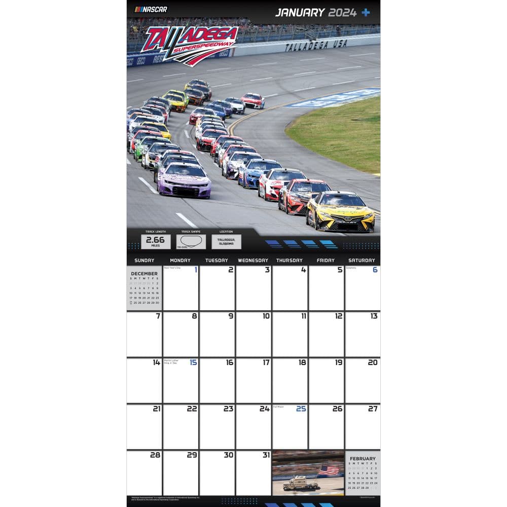 Nascar Tracks 2024 Wall Calendar