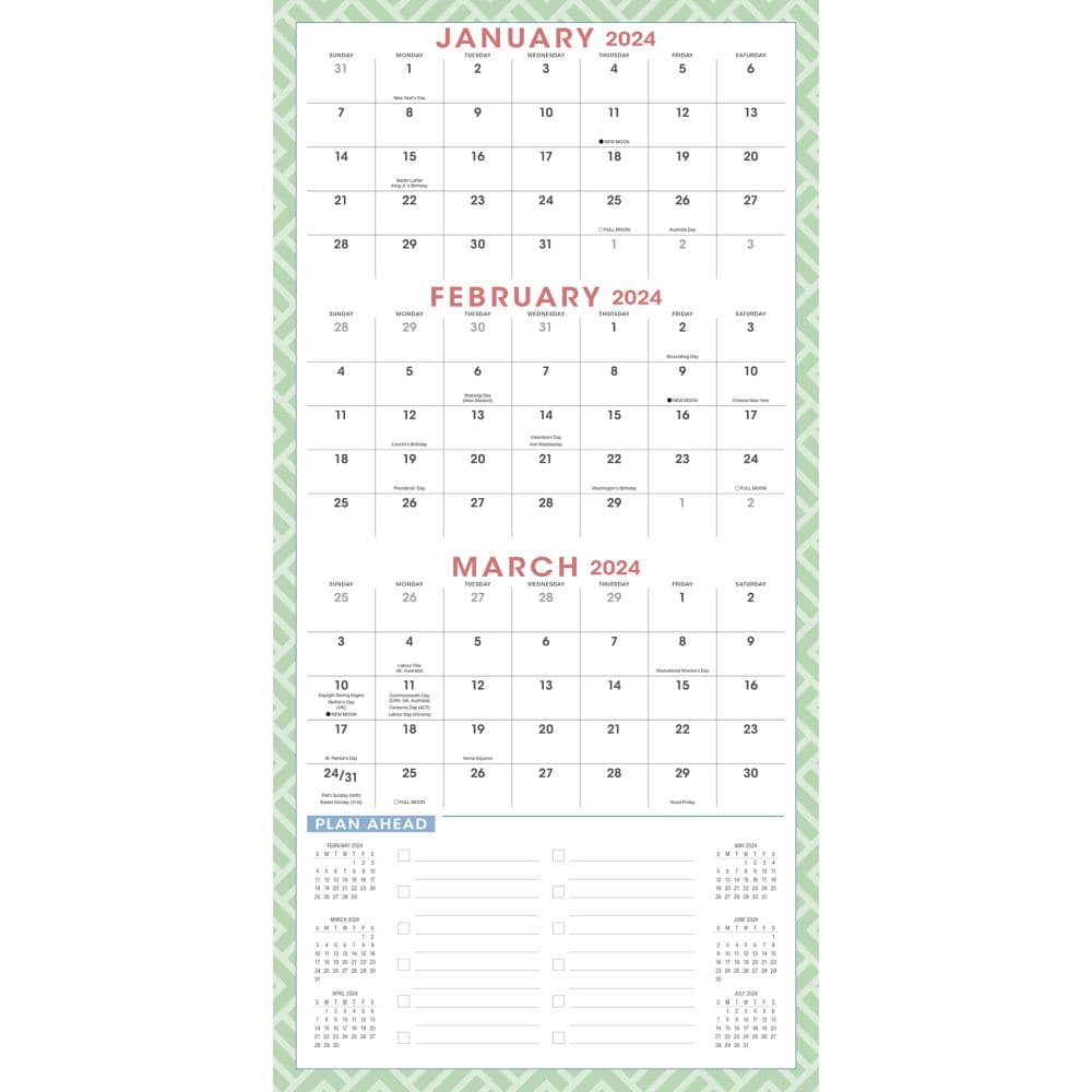 The Triple Grid 17-Month 2024 Wall Calendar Second Alternate Image width=&quot;1000&quot; height=&quot;1000&quot;