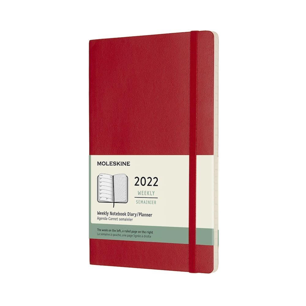 Moleskine 2022 Large Weekly Soft Cover Planner (Scarlet Red)