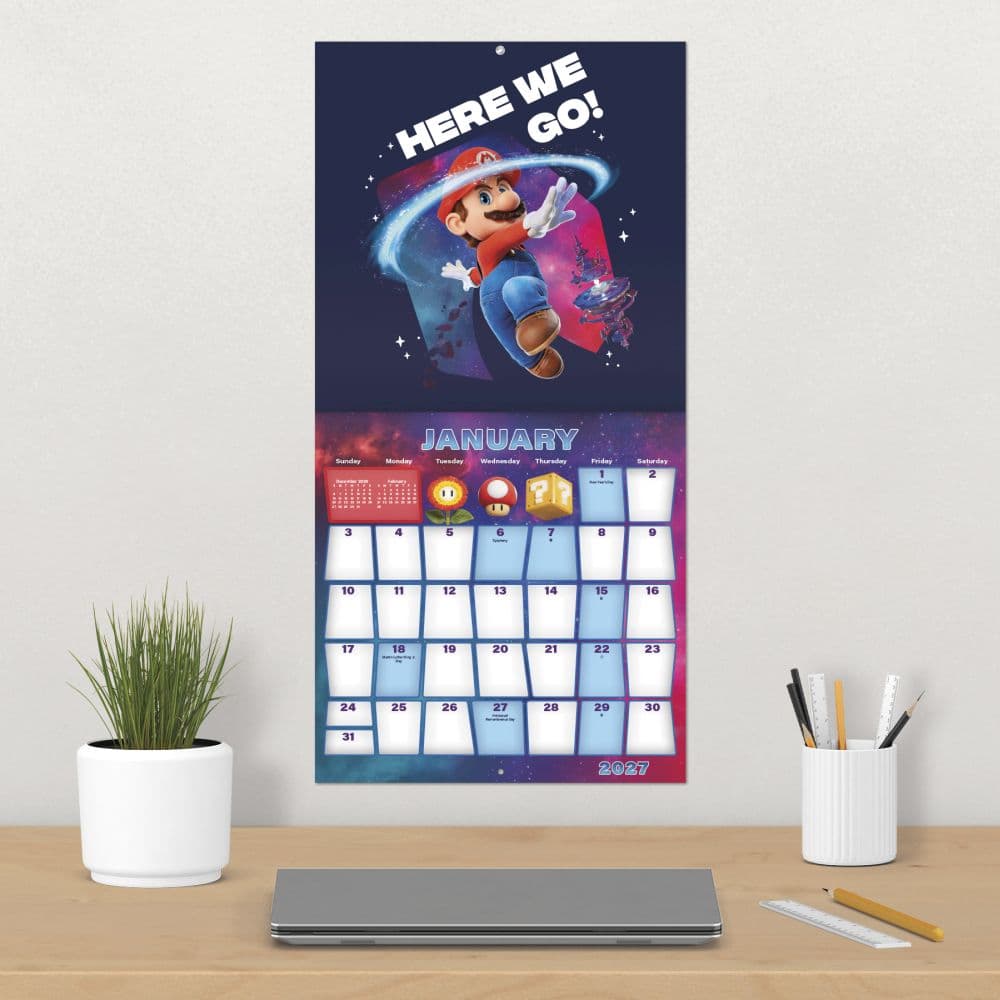 Super Mario Galaxy Movie 2027 Wall Calendar Fourth Alternate Image