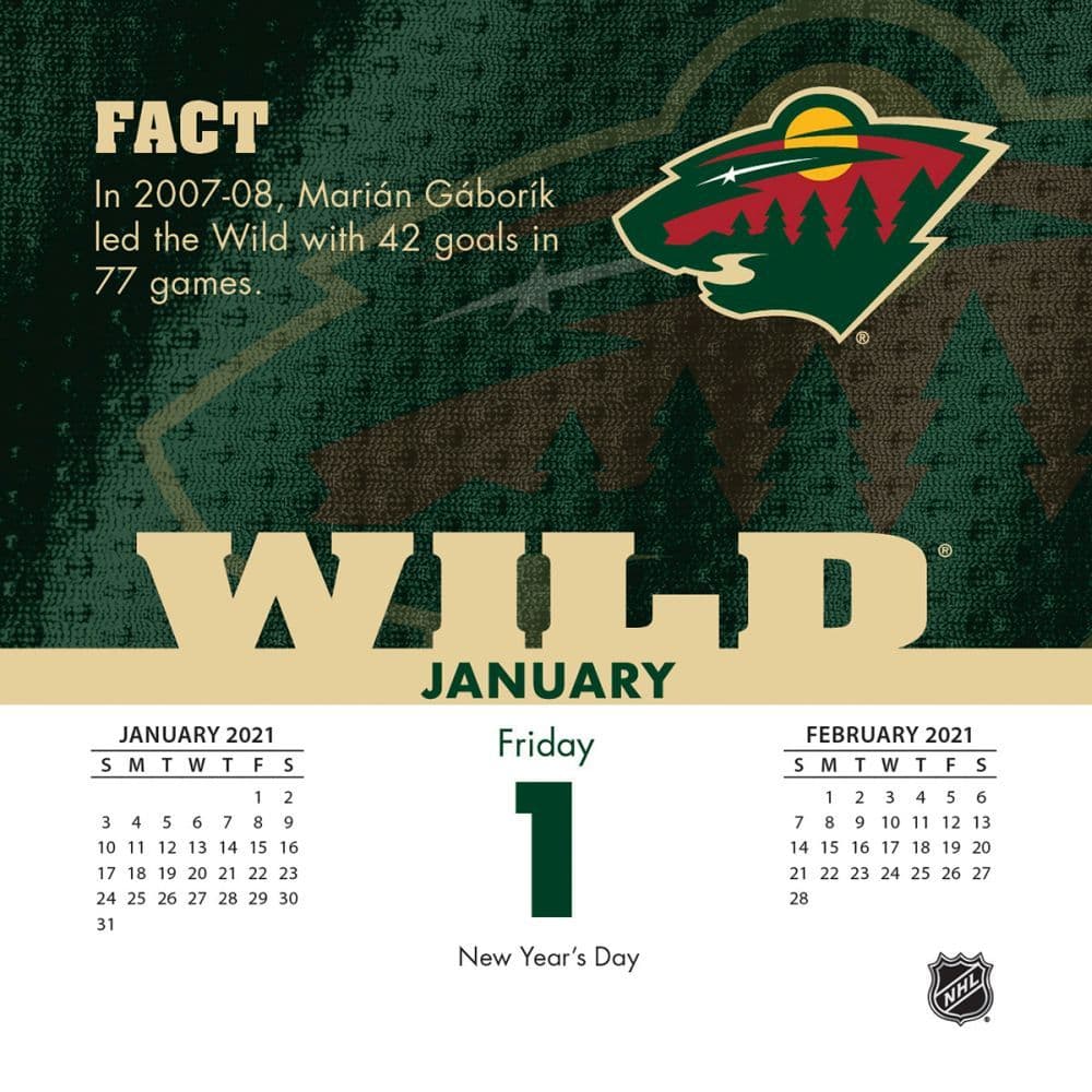 Minnesota Wild Desk Calendar