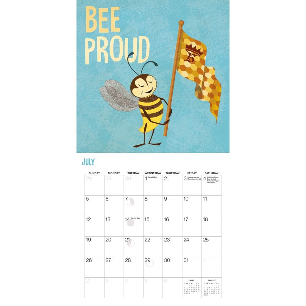 Bee Happy 2026 Mini Wall Calendar Third Alternate Image