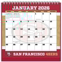 image NFL San Francisco 49ers 2026 Easel Desk Calendar