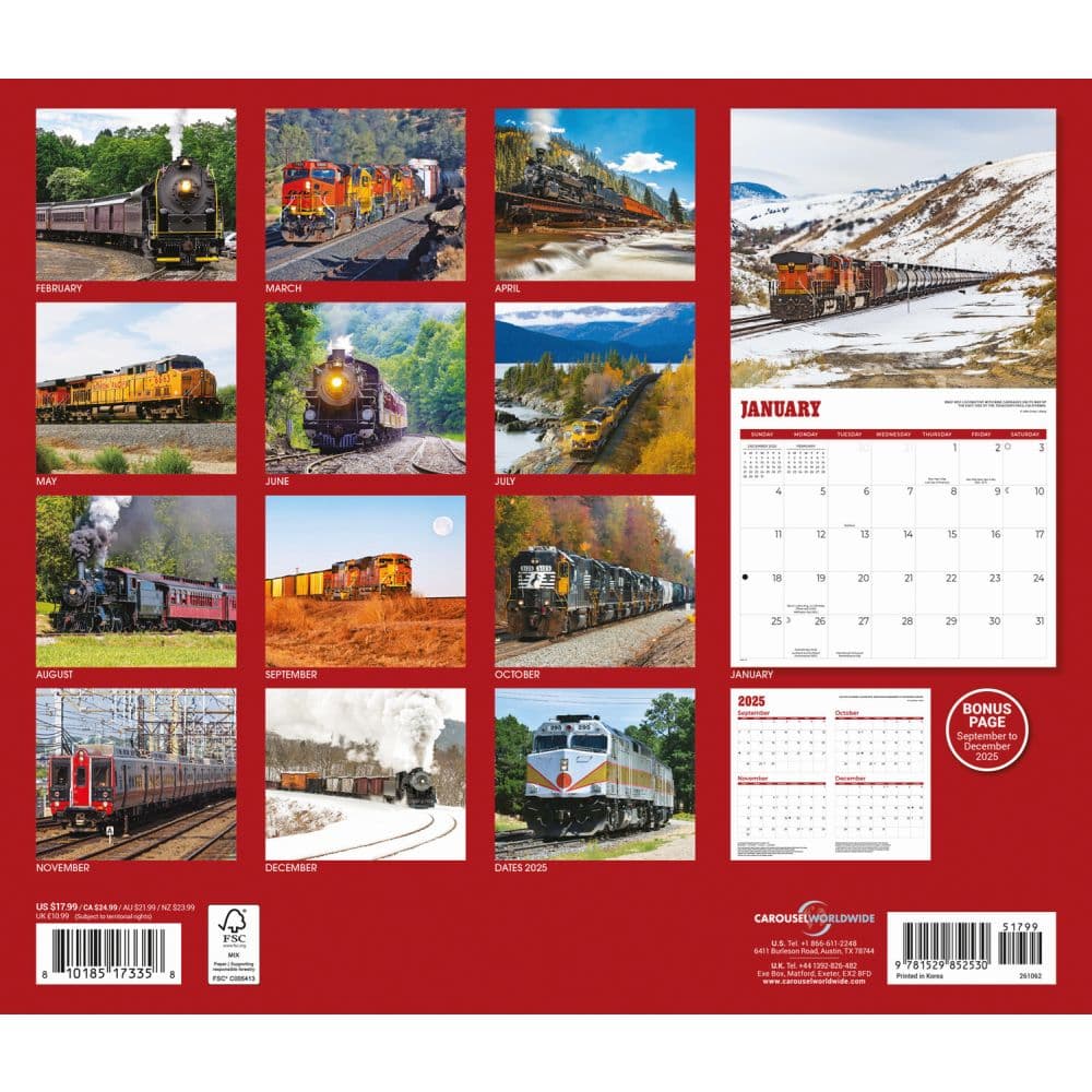 Railroading 2026 Wall Calendar First Alternate Image