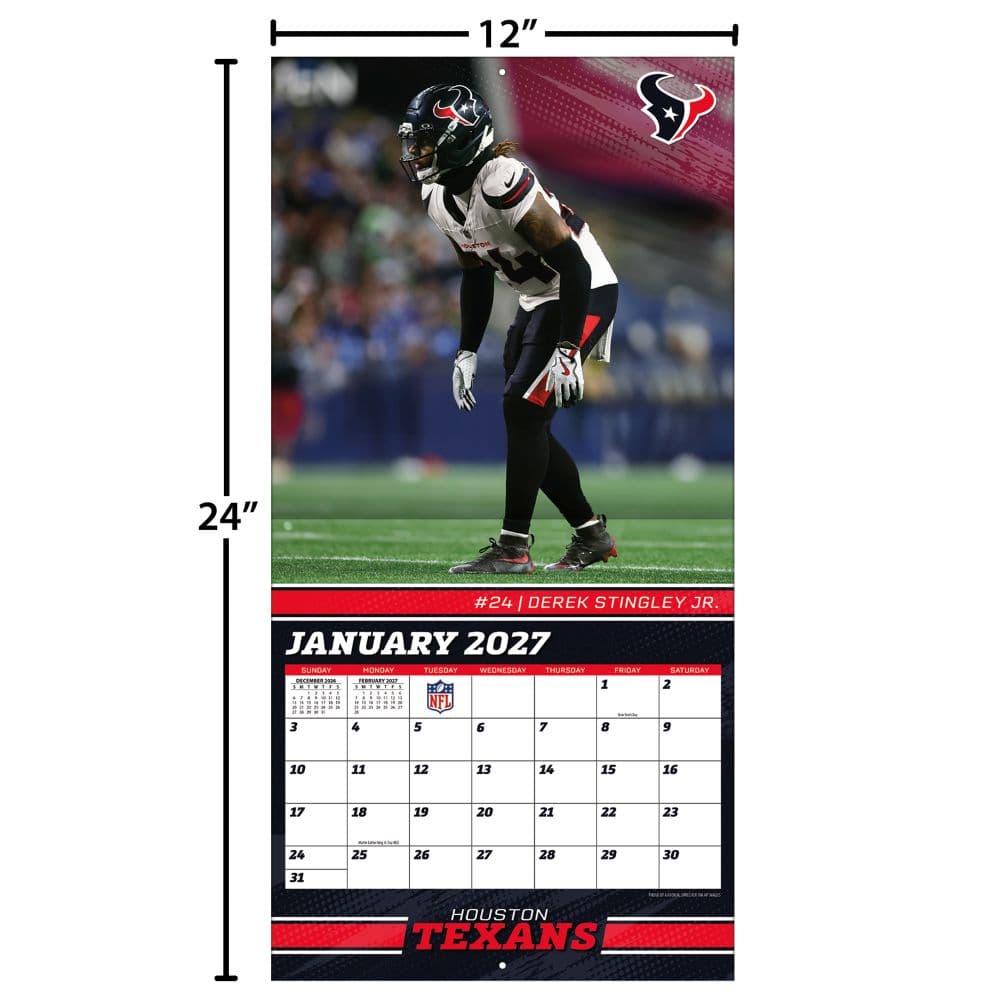 NFL Houston Texans 2027 Wall Calendar Fifth Alternate Image