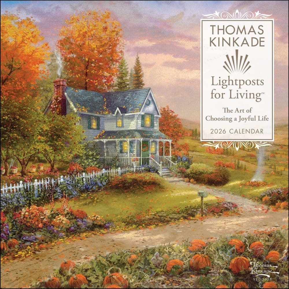 Thomas Kinkade Lightposts for Living 2026 Wall Calendar Main Image